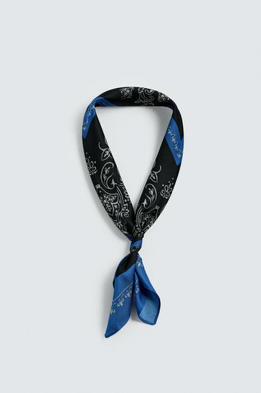 BANDANA ESTAMPADO PAISLEY - Azulón de Zara