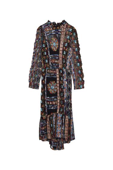 EMBROIDERED TULLE DRESS