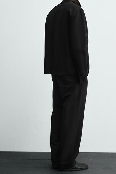 COTTON/LINEN SUIT TROUSERS - Black by Zara - Image 5
