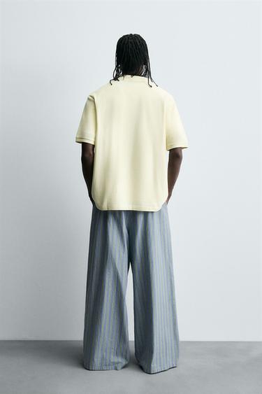 STRIPED OVERSIZE FIT TROUSERS - Blue by Zara - Image 2