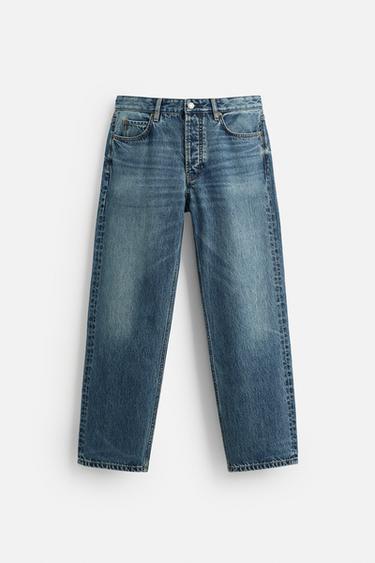 Zara REGULAR STRAIGHT FIT JEANS - Mid-blue