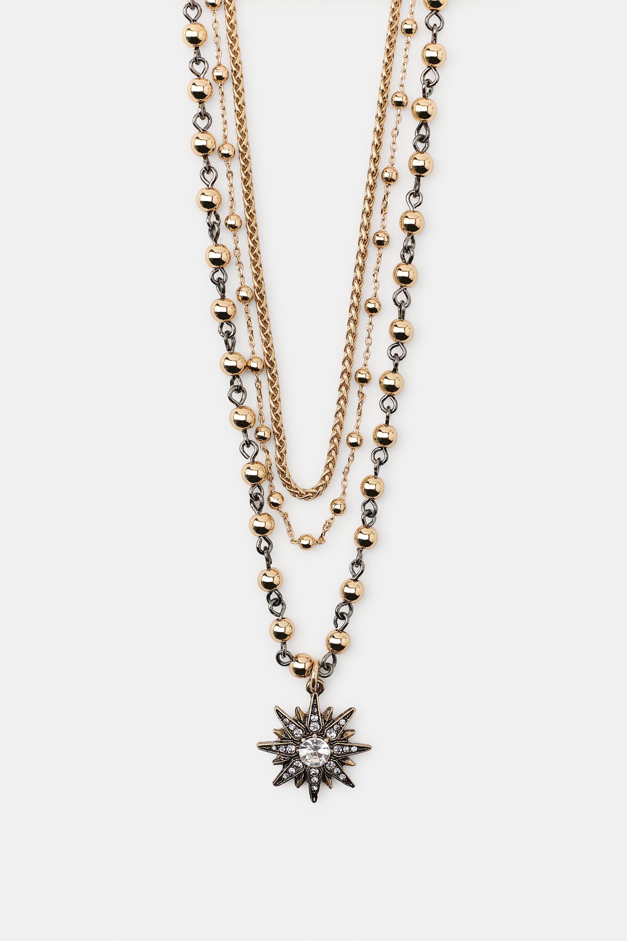 3-PACK OF MIXED CHAIN STAR NECKLACES