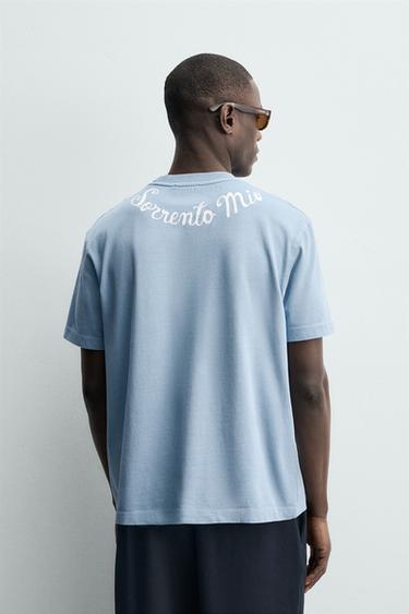 SORRENTO SLOGAN T-SHIRT - Light blue by Zara - Image 2