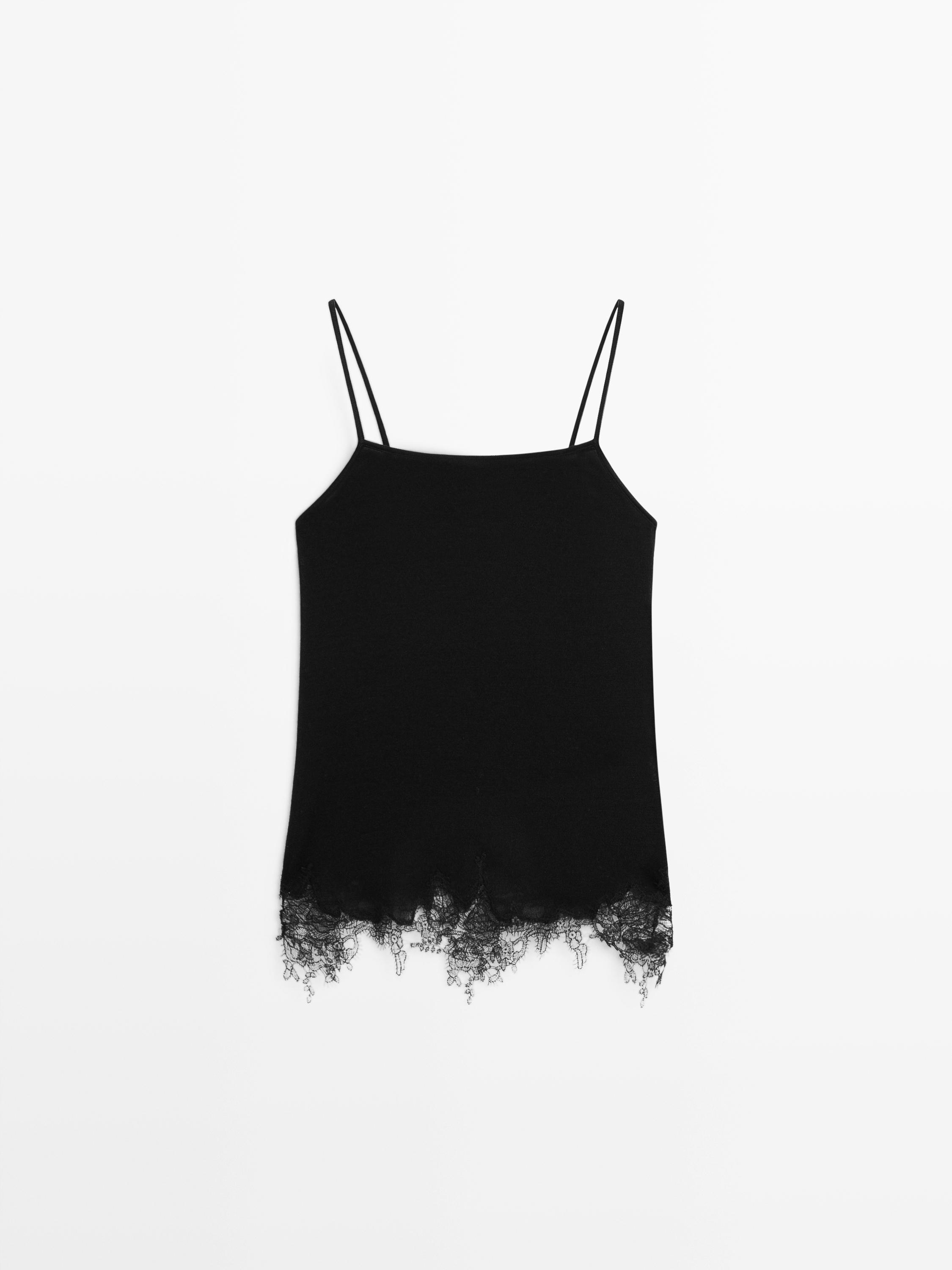 Camisole top with lace detail