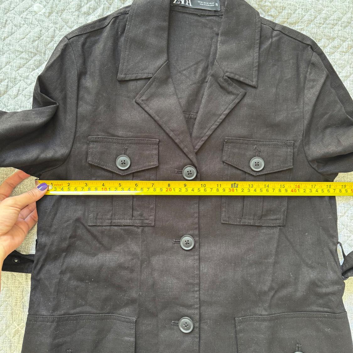 LINEN BLEND BELTED JACKET - Image 6