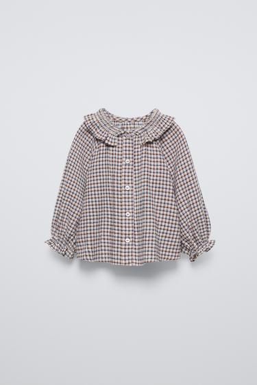 CHECK SHIRT - Ecru by Zara