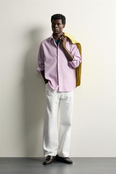 STREIFEN-HEMD REGULAR FIT - Pastellrosa von Zara - Bild 0