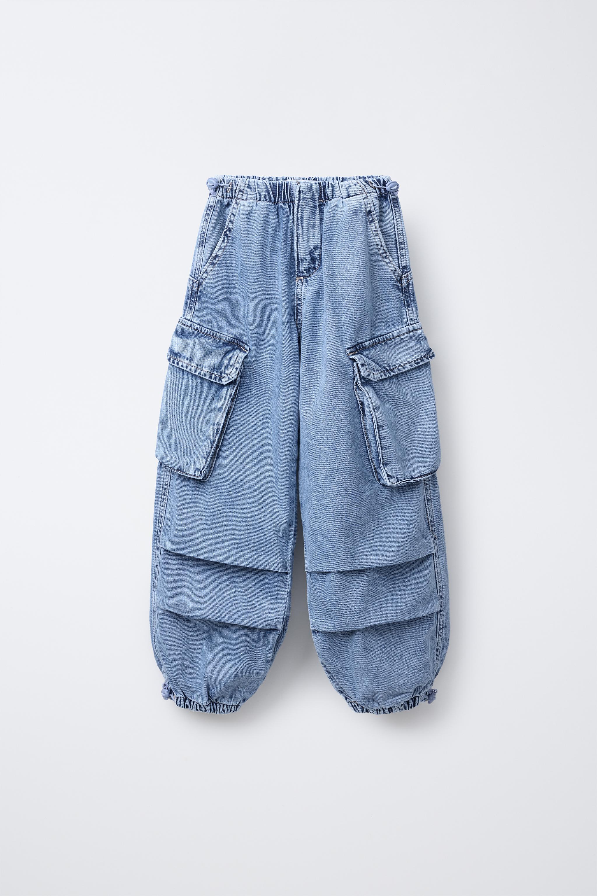 【2plan】Crying Parachute Western Denim PARACHUTE JEANS - Blue | ZARA New Zealand