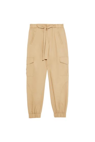 BELTED CARGO TROUSERS