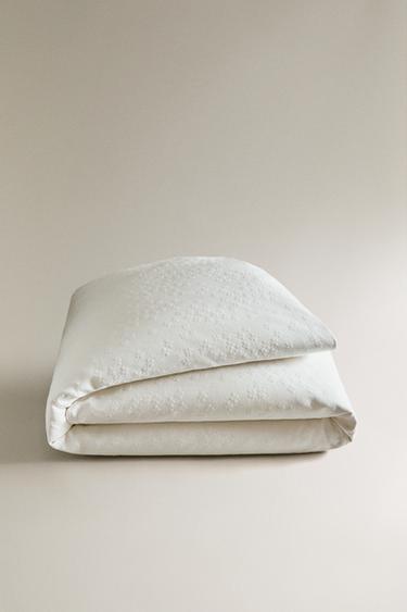 COUVERTURE TRÈFLE - Blanc cassé de Zara