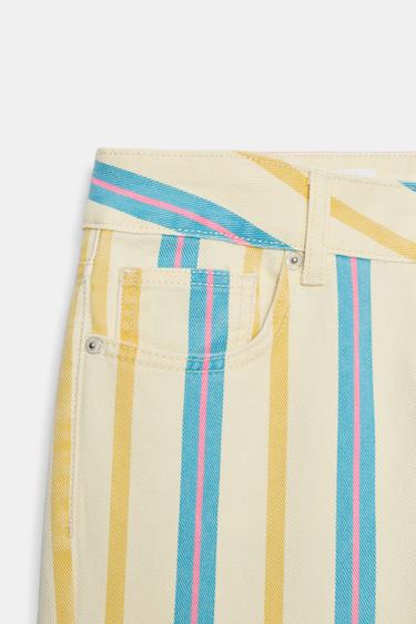 JEAN TRF DROIT TAILLE BASSE À RAYURES - Rayures de Zara - Image 8