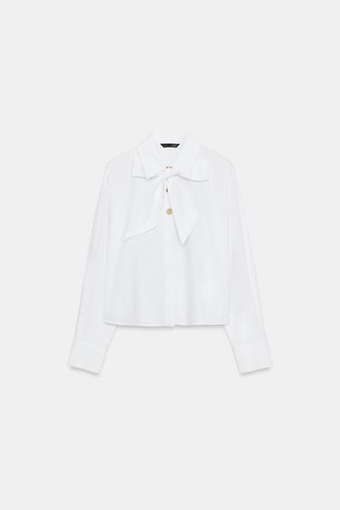 CAMISA LAZADA - Blanco de Zara - Imagen 0