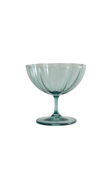 Zaras VÅGIG GLASSBÄGARE I GLAS - Blå