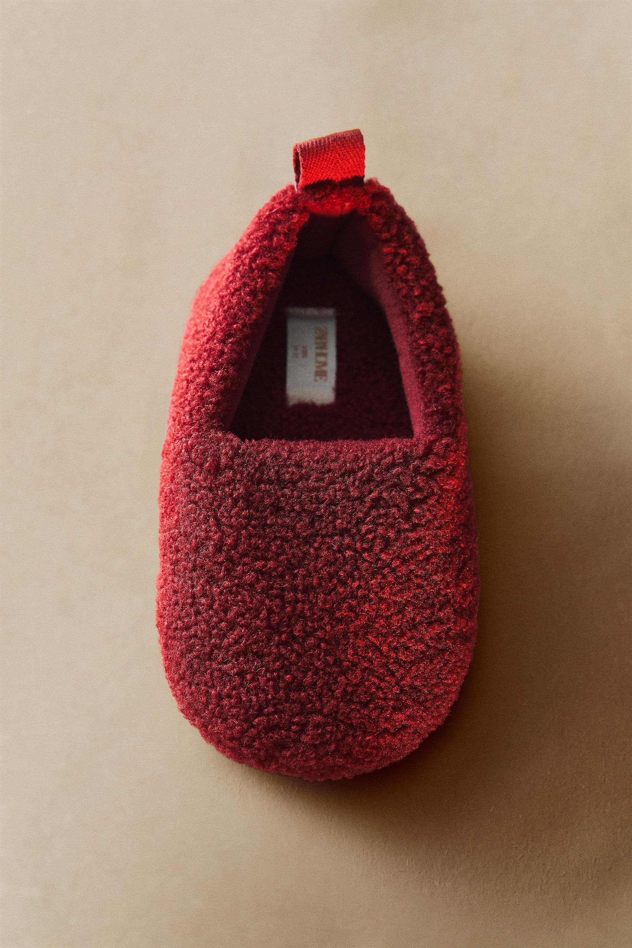 KIDS FAUX SHEARLING SLIPPERS