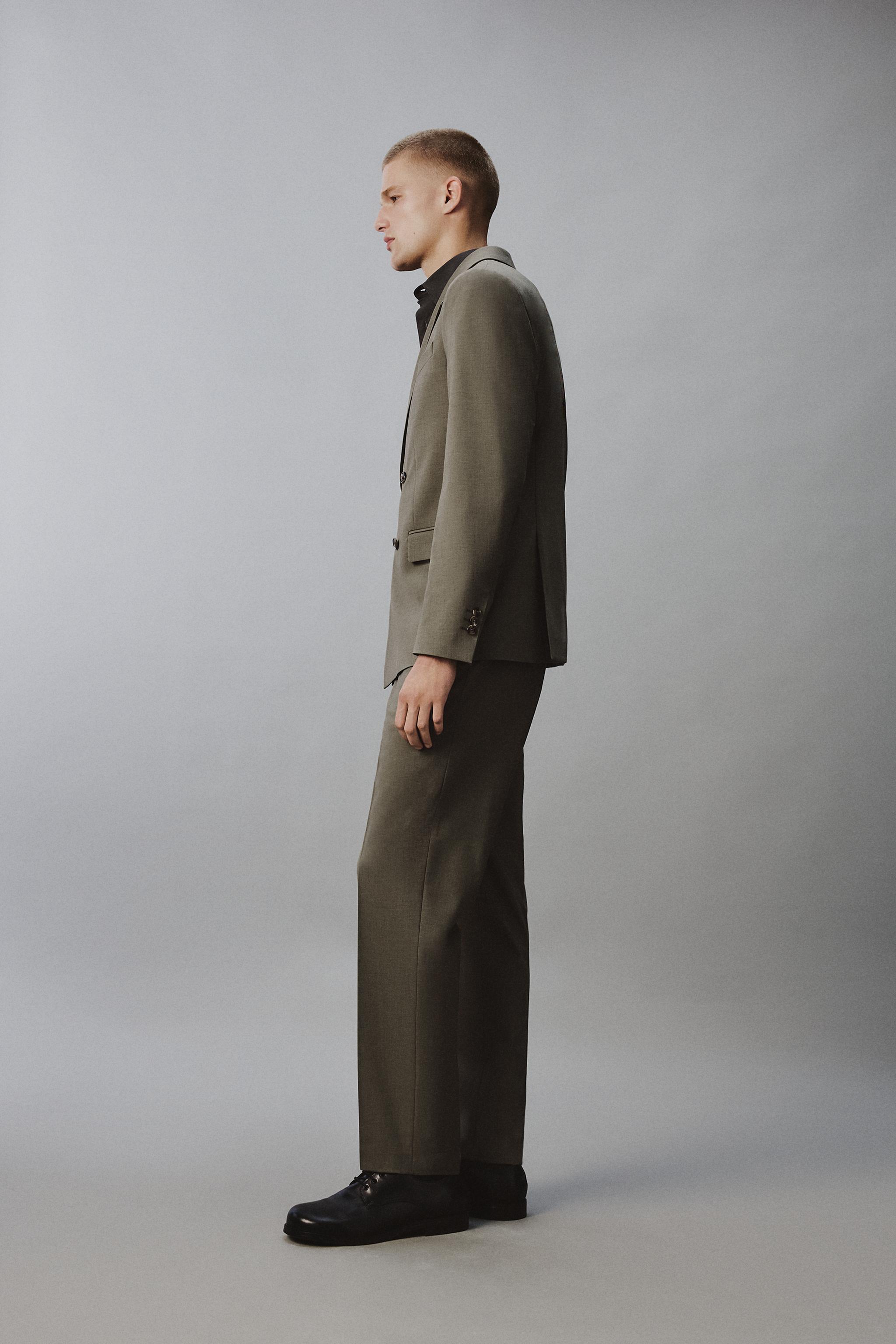 REGULAR FIT SUIT PANTS