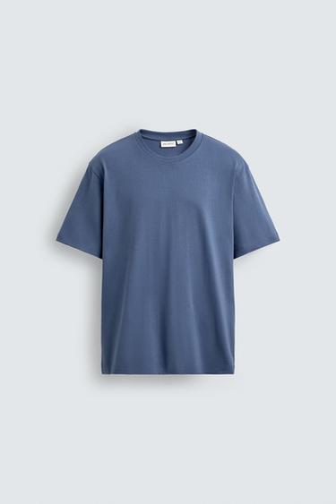 HEAVYWEIGHT SHORT SLEEVE T-SHIRT - Petrol blue by Zara