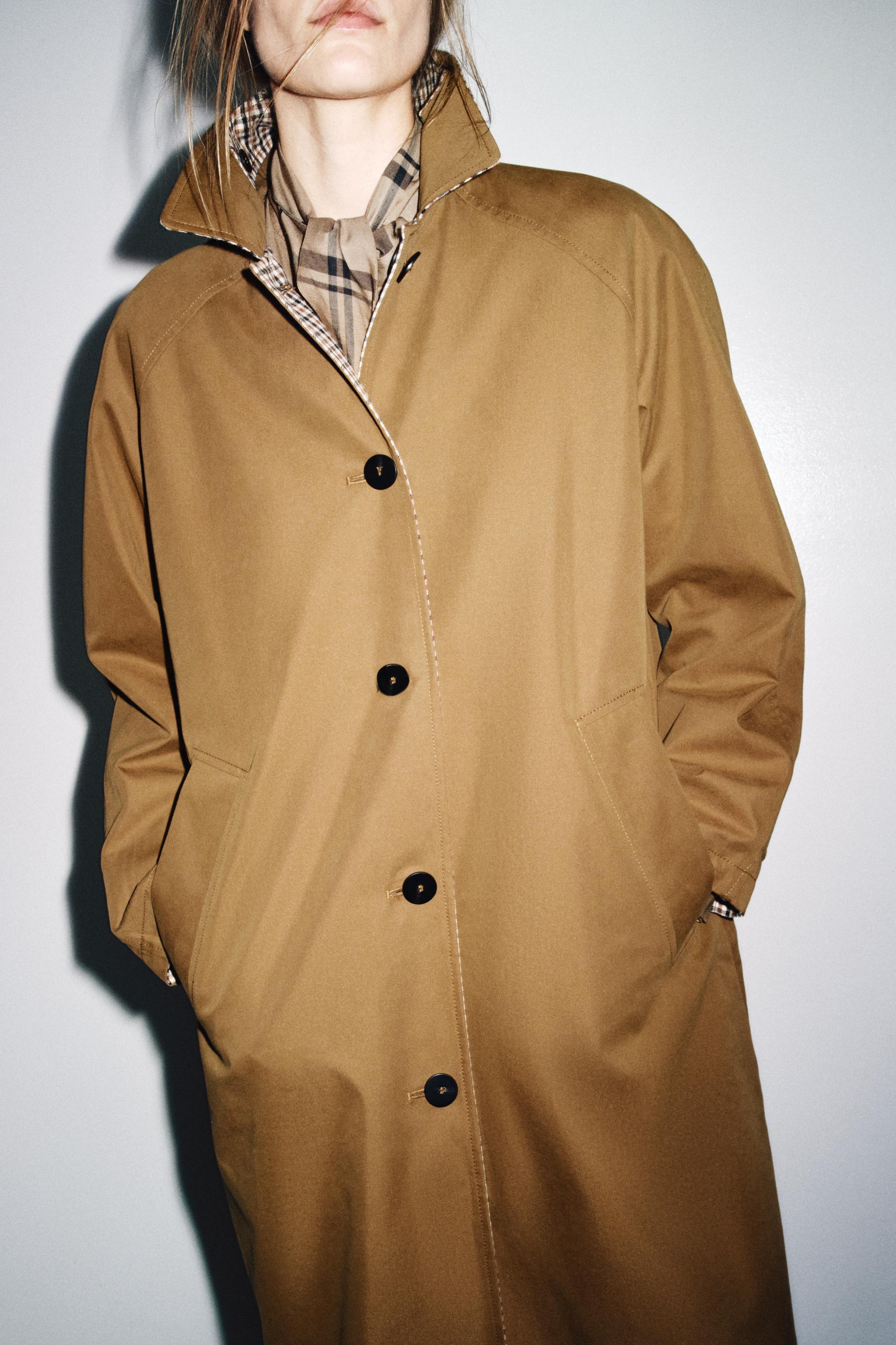 ZARA WOMAN グレーコート ZARA グレー ロングコート(無地) - メルカリ
