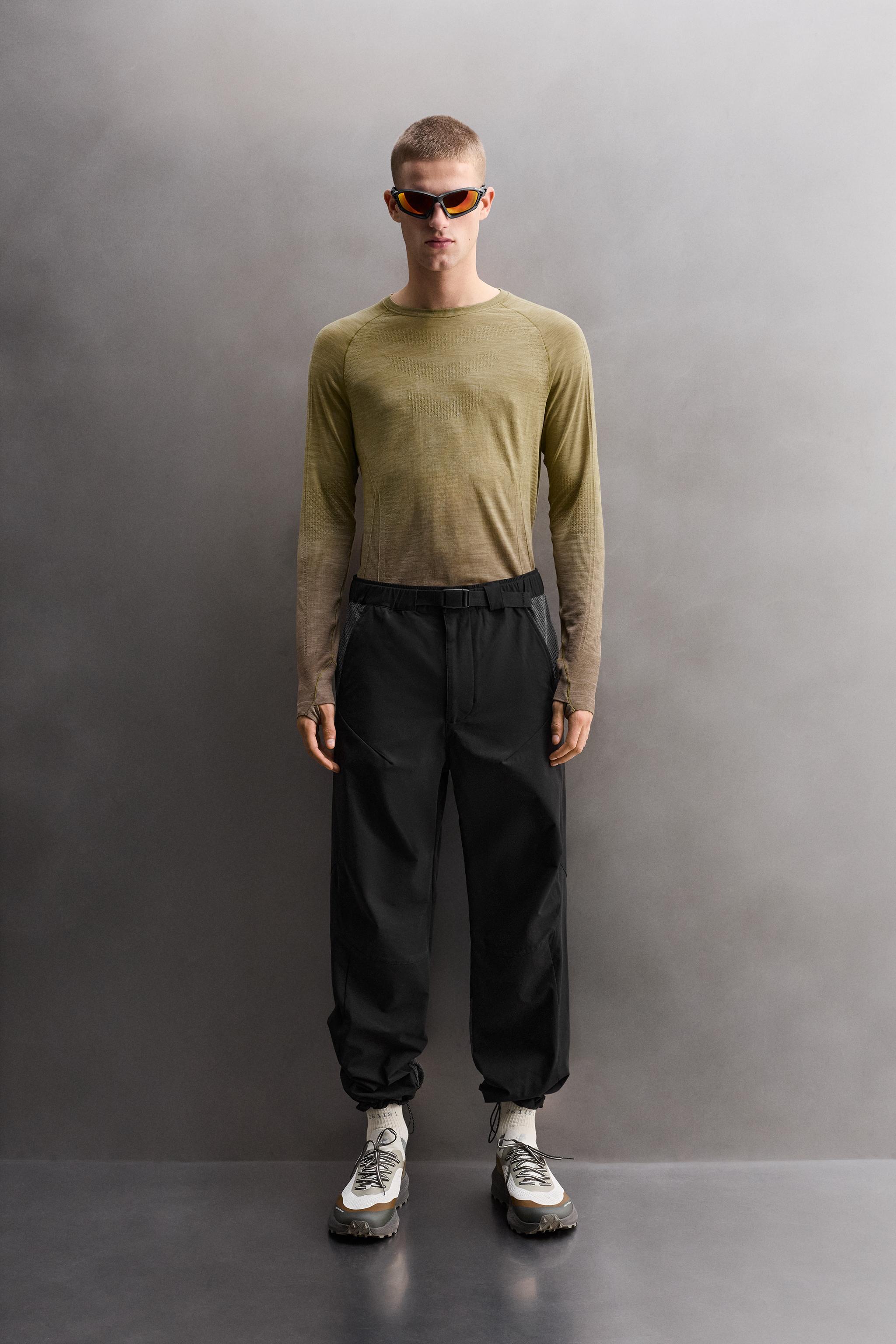 COMBINED TECHNICAL PANTS WITH BELT - Black | ZARA United States