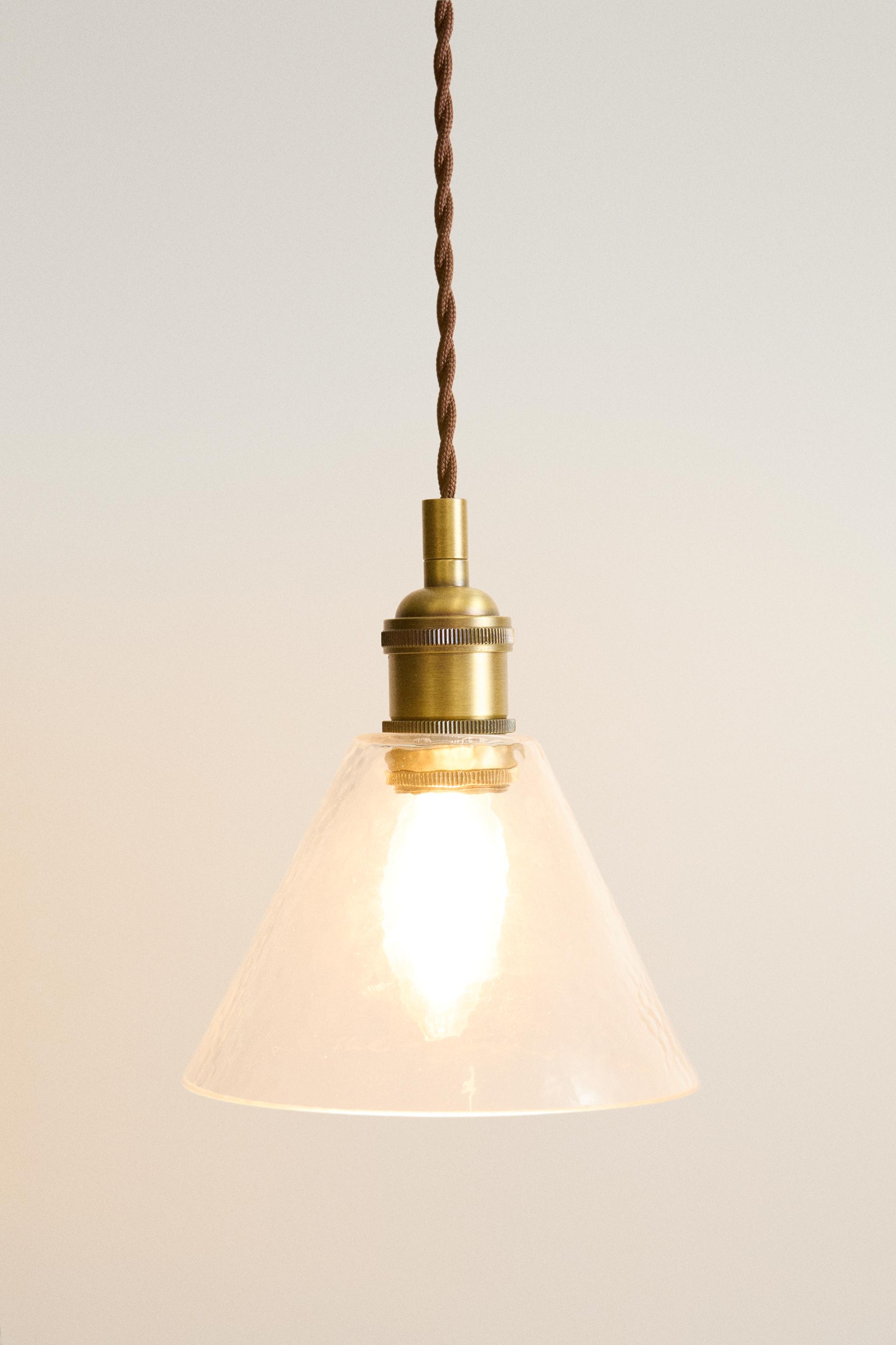 CONICAL GLASS CEILING LAMP - Gold | ZARA United States