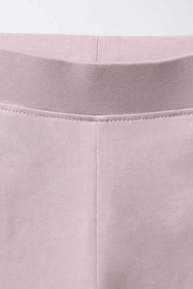 TWO-PACK OF PLAIN AND PRINTED LEGGINGS - Pink / Mauve by Zara - Image 3