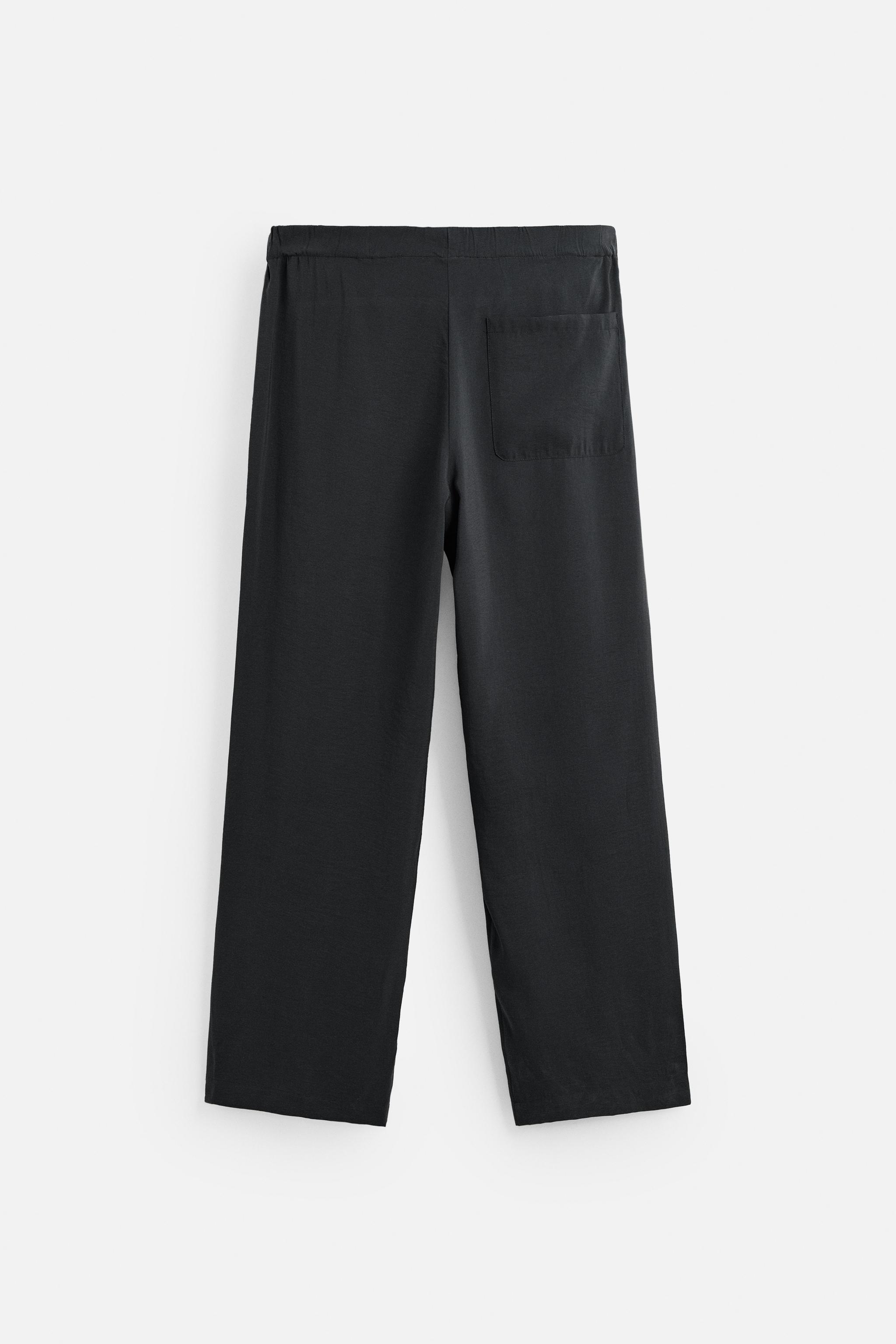 リラックスフィットプリーツパンツ - ブラック | ZARA Japan / 日本