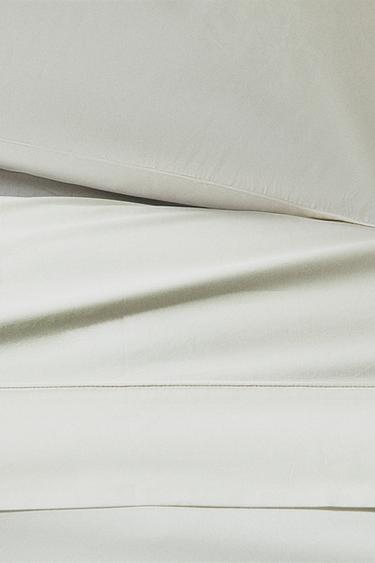 DRAP PLAT PERCALE DE COTON (300 FILS) - Écru de Zara - Image 5