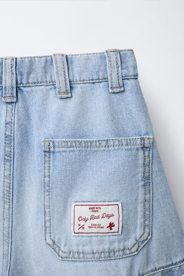 CARPENTER BERMUDA SHORTS WITH LABEL - Blue by Zara - Image 3