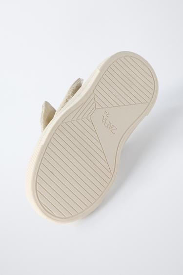 PLIMSOLLS WITH BOW - Ecru White by Zara - Image 5