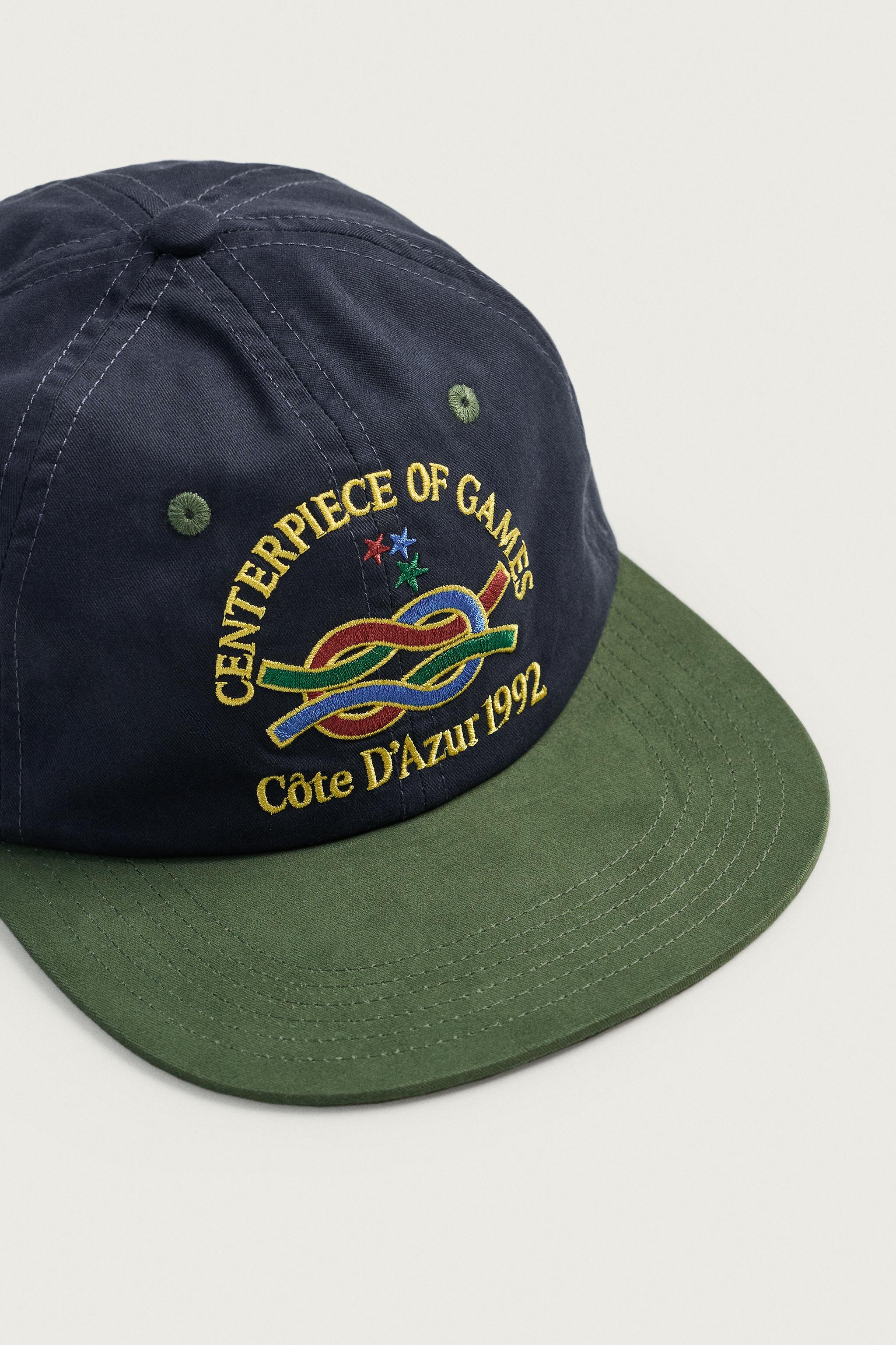 EMBROIDERED FLAT VISOR CAP