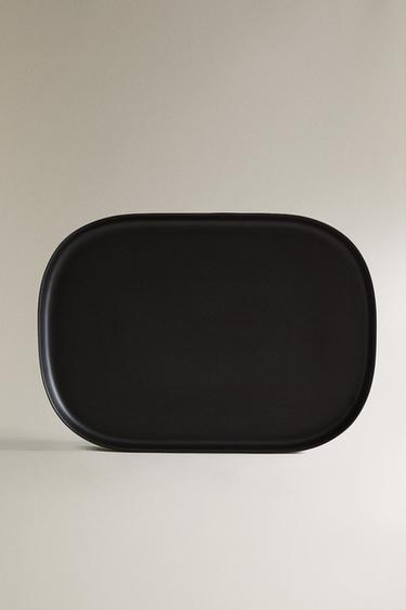 LARGE BLACK RESIN TRAY - Black by Zara