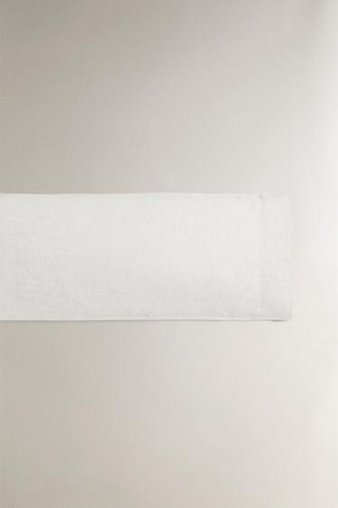 WASHED LINEN PILLOWCASE (160 GxM²) - White by Zara - Image 4