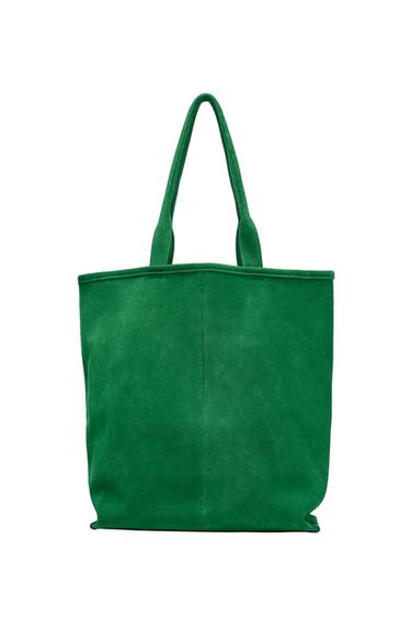 ЗАМШЕВА СУМКА-ШОПЕР - Зелений Zara