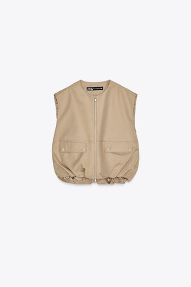 ZW COLLECTION OVERSIZE WAISTCOAT - Beige by Zara