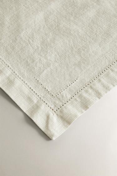 SERVIETTE DE TABLE COTON JOUR ÉCHELLE (LOT DE 2) - Blanc de Zara - Image 2