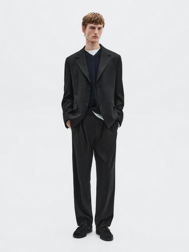 Veste de costume flanelle - LIMITED - Noir de Zara - Image 0