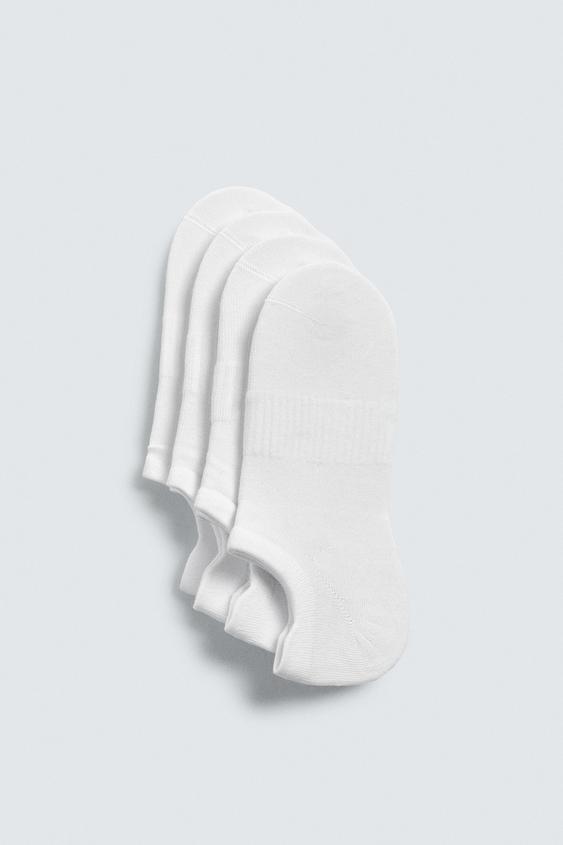 PACK OF 4 INVISIBLE ANKLE SOCKS