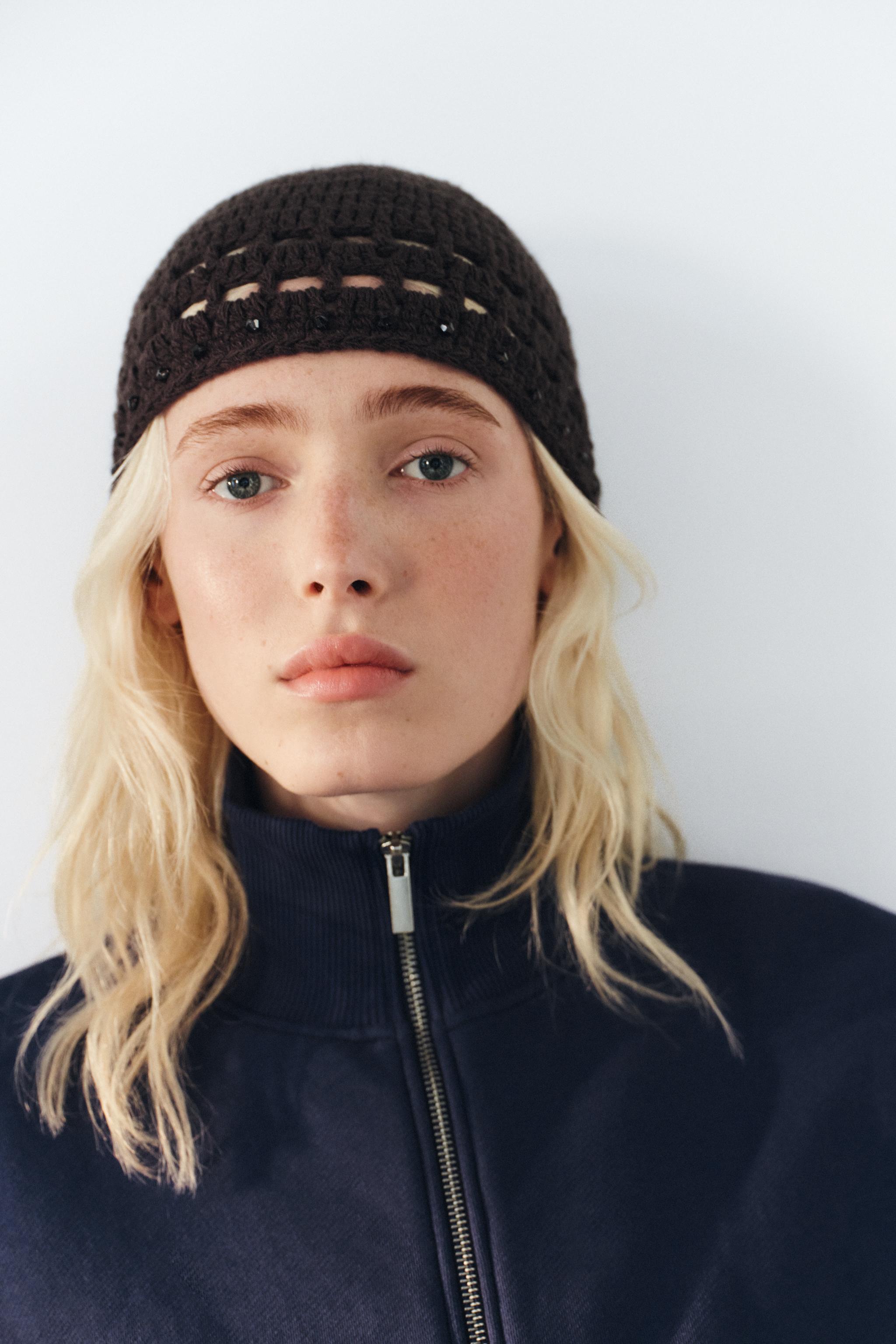 BEADED CROCHET SKULL CAP