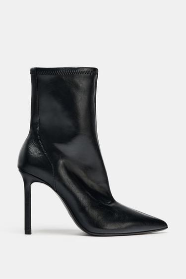 STILETTO HEEL ANKLE BOOTS - Black by Zara