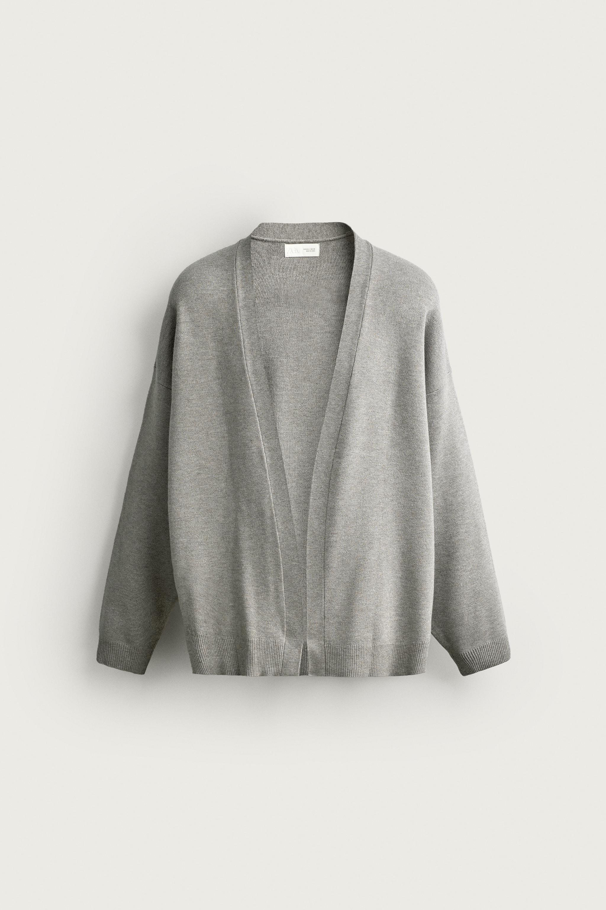 リラックスフィット オープンカーディガン - ブラック | ZARA Japan / 日本