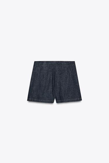 Z1975 DENIM SKORT WITH CROSSOVER BUTTONS - Blue by Zara - Image 7