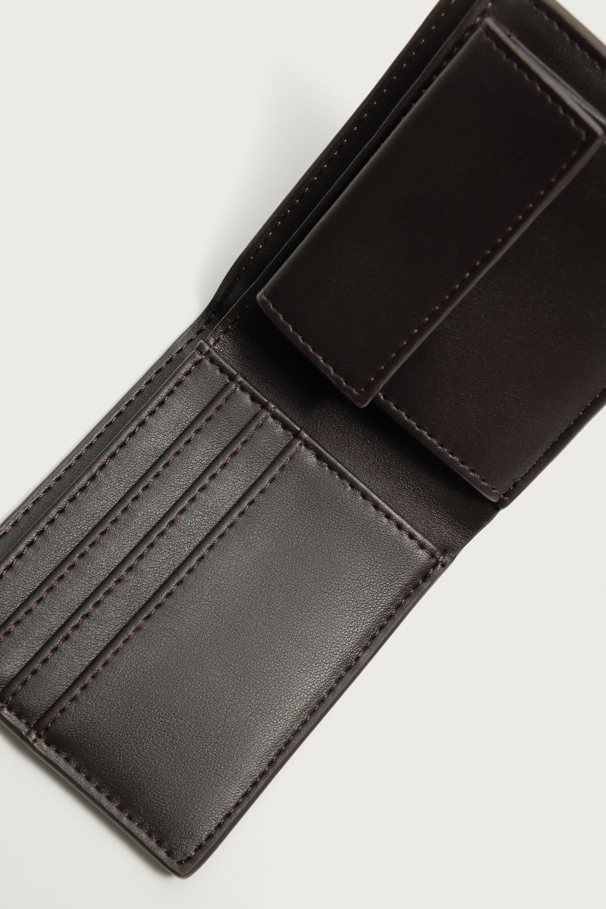 Мужские кошельки Zara Mixed-Material Wallet — фото 4