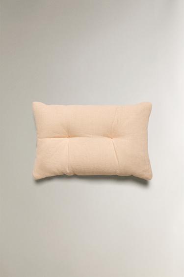 PLAIN CUSHION WITH TOPSTITCHING - Pale pink by Zara - Image 2