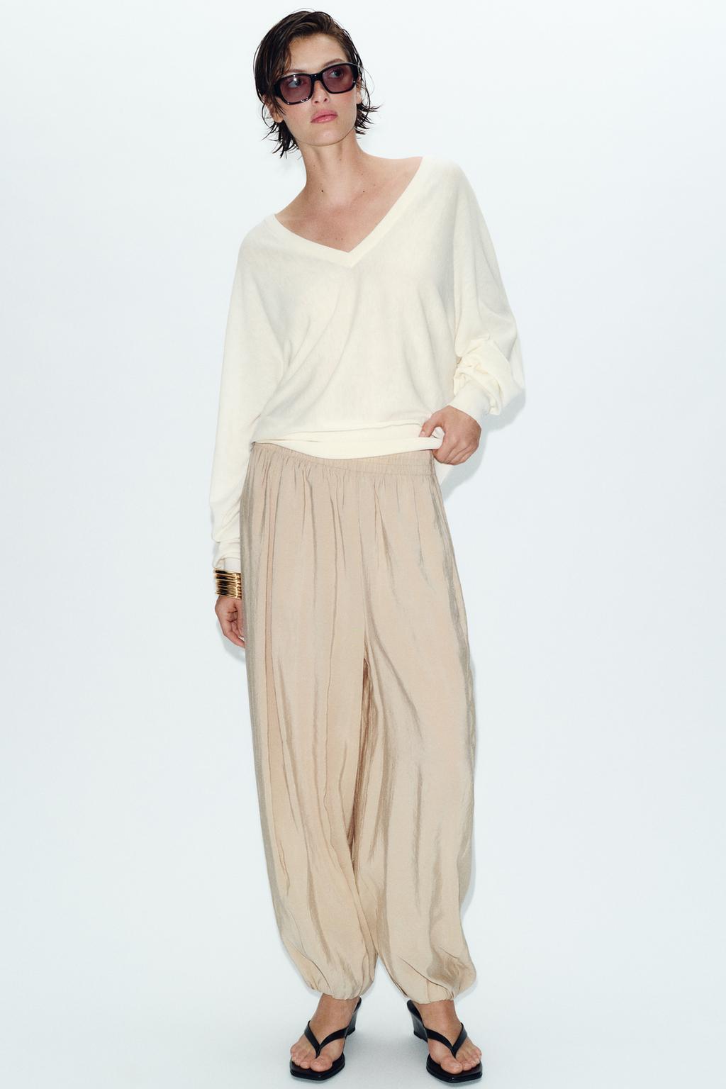 ELASTIC WAIST BALLOON PANTS - image 2