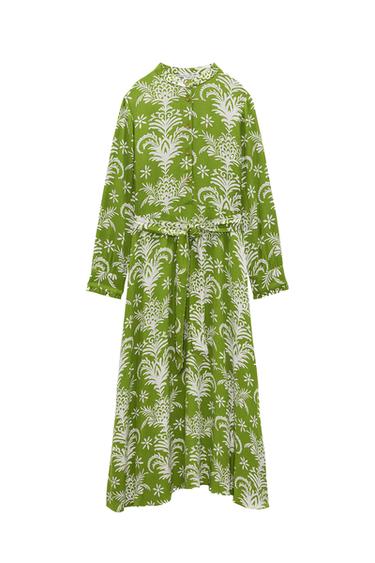 PRINTED DRESS WITH BELT