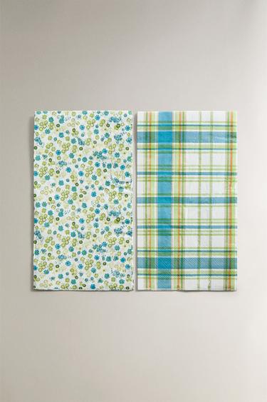 PACK OF PRINTED PAPER NAPKINS (PACK OF 30) - Green by Zara - Image 0