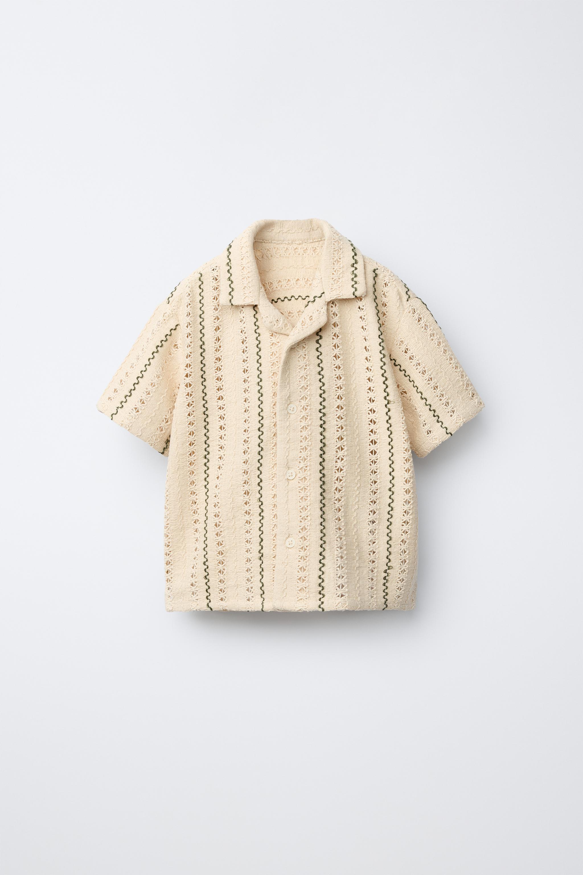希少60sCatalina ヴィンテージストライプニットシャツ ストライプニットシャツ - ライトベージュ | ZARA Japan / 日本
