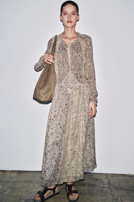 ZW COLLECTION METALLIC THREAD DRESS