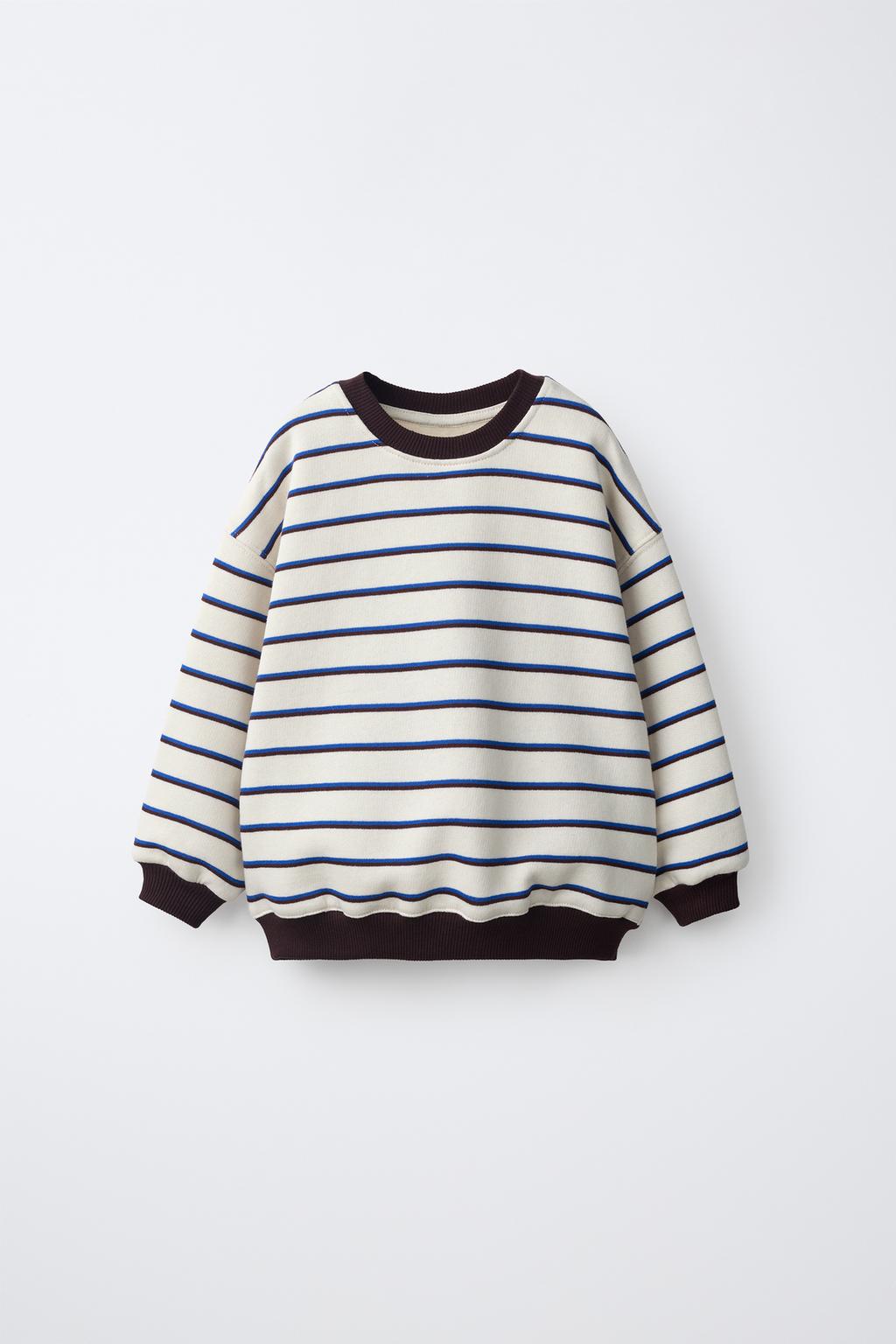 STRIPE PRINT SWEATSHIRT