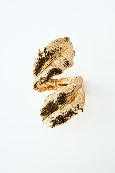 BRAZALETE HOJA RELIEVE - Dorado de Zara