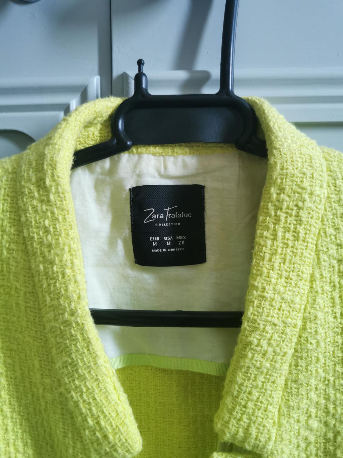 BOUCLE YELLOW CROPPED BIKER BLAZER - Image 2